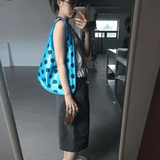 Daily Vivid Shoulder Bag  / Merchant Bag Large Capacity Tote Bag Nylon Bag Mint Mint Bag Cotton Bag Y2K Vintage