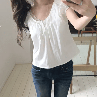 Clean Shirred Blouse