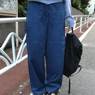 Pomelo Cotton Wide Color Pants