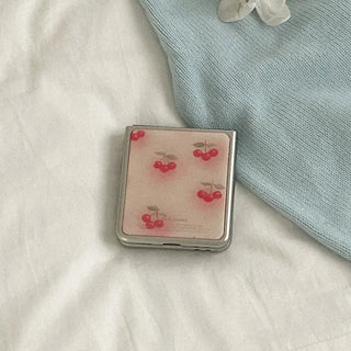 Blur Cherry Galaxy Z-Flip Fold 8 MagSafe Silver Bumper Case