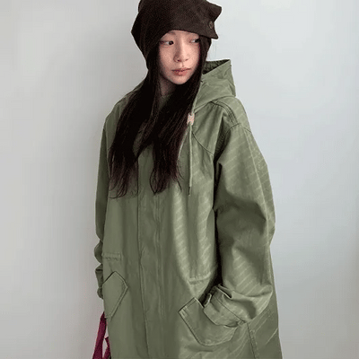 Waka Hooded Field Long Jacket