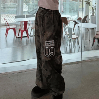 mesh patch pants