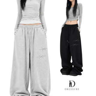 knee ribbon jogger pants