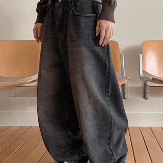 Rinon Washed Wide Denim Pants