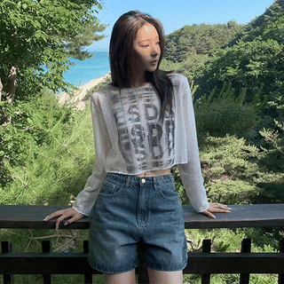 Flow See-through Lettering Knit