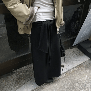 wrap maxi skirt