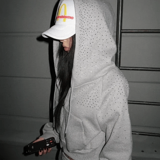 mink high neck zip-up