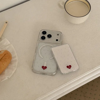 Cozy Sugar Dots MagSafe Clear Jelly Hard Phone Case for iPhone 17 Pro