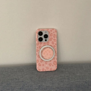 Warm Leopard MagSafe Hard Phone Case for iPhone 16 Pro