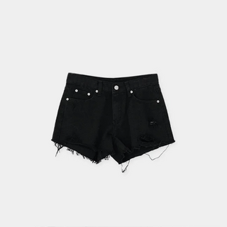 Huben Damaged Cut Short Cotton Pants