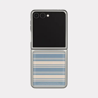 Ticking Stripe Galaxy Zflip Fold 8 Epoxy Silver Bumper Case