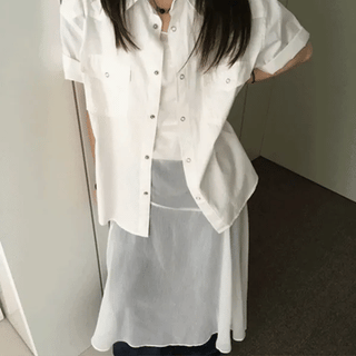 seersucker check shirt