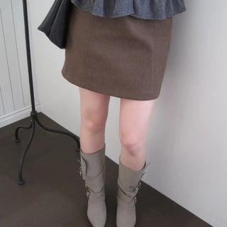 Liz Wool Mini Skirt