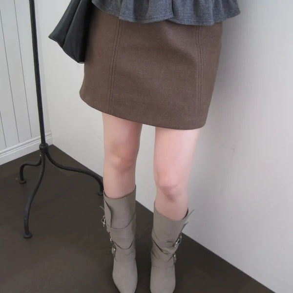 Liz Wool Mini Skirt