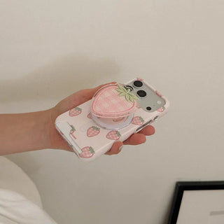[SET] Strawberry Picnic MagSafe Card Holder Phone Case + MagSafe Acrylic Smart Talk