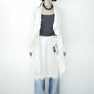 Retro phone satin skirt