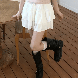 Sheer Tiered Skirt