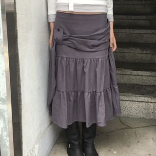Moi Strap Tiered Skirt