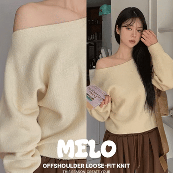Melo Off-shoulder Loose Knit