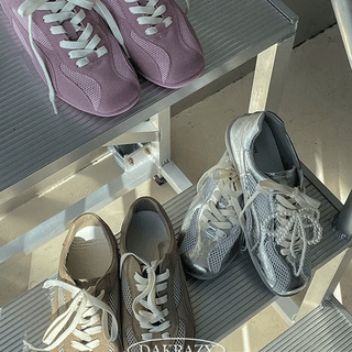 Pearl ribbon sneakers