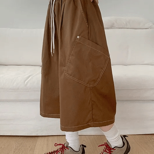 Teal'c Stitch Elastic Cargo Bermuda Pants