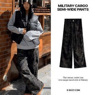 Military Cargo Semi-Wide Pants