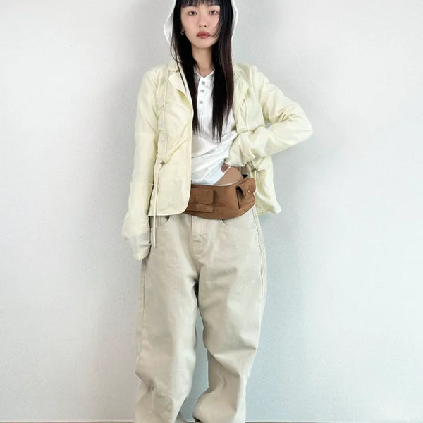 suede pocket belt
