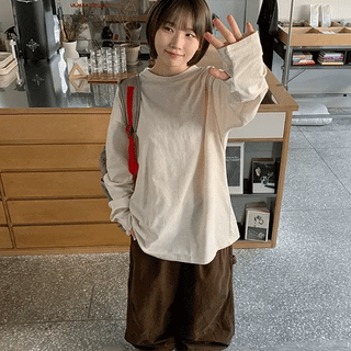 Cotiru Striped Over Warmer Long Sleeve Tee