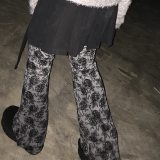 Leopard fur mini skirt