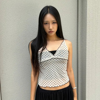 SHEER DOT SLEEVELESS