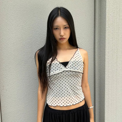 SHEER DOT SLEEVELESS