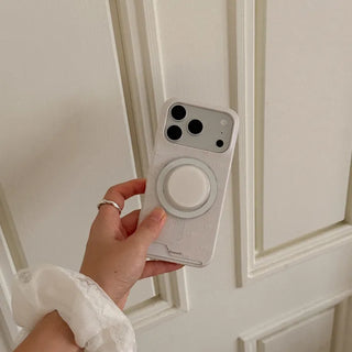 Milk Blossom MagSafe Card Phone Case for iPhone 17 Pro Hard