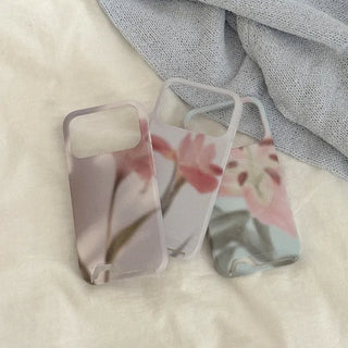 Haze Flower iPhone 17 Pro Card Holder Hard Case
