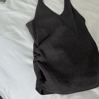 Coing Layered Shirred Halter Sleeveless