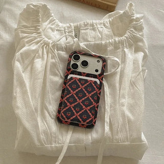 Vintage Cherry Pattern iPhone 17 Pro Hard Case