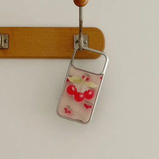 Blur Cherry iPhone 18 Pro Galaxy MagSafe Silver Bumper Case