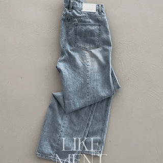 Mark Summer Back Cut Grayish Light Blue SemiWide Denim