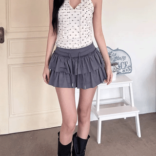 Baby Pink Dot Lace Satin Sleeveless / Sleeveless Polka Dot Slip Adjustable Strap Smoke Y2K Vintage Pinterest Look