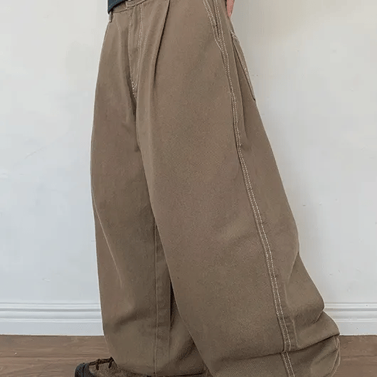 Miglon Pintuck Cotton Wide Pants