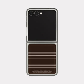 Ticking Stripe Galaxy Z-Flip Fold 8 MagSafe Silver Bumper Case