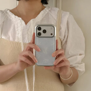 romantic cupid iPhone 18 Pro Galaxy Epoxy Silver Bumper Case