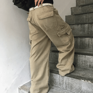 Doen Pocket Wide Cotton Cargo Pants