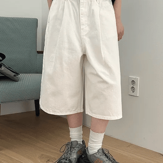 Wikin Pintuck Tab Bermuda Shorts