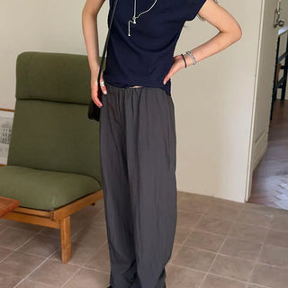 Leuki Cool Soft Wide Elastic Waist Pants