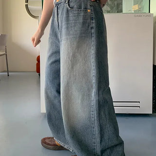 Rokku Wide Washed Denim Pants