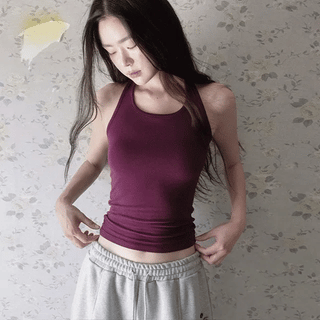 Denne Slim Fit Halter Neck Sleeveless