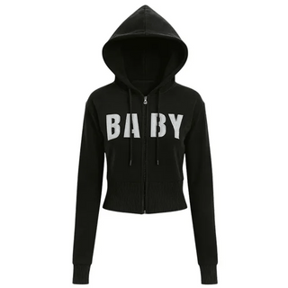 Star shirring hood zip-up