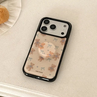 Cocoa Teddy iPhone 18 Pro Galaxy MagSafe Black Bumper Case