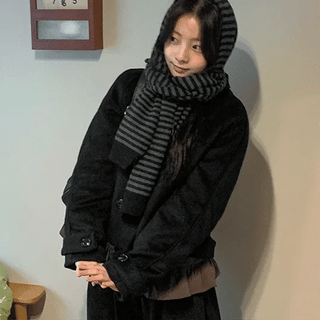 Gemmer Quilted Collar Double Short Coat