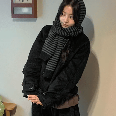 Gemmer Quilted Collar Double Short Coat